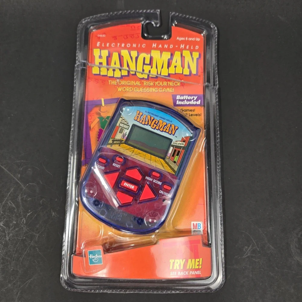 Milton Bradley Hangman Electronic Handheld Game Vintage 1999 New Open Box